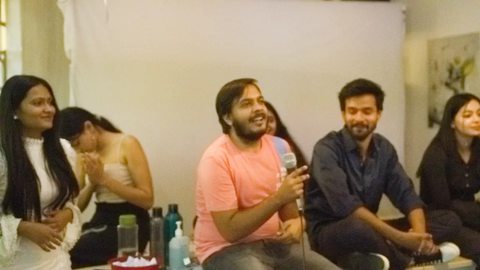 Laughing together at an office get-together