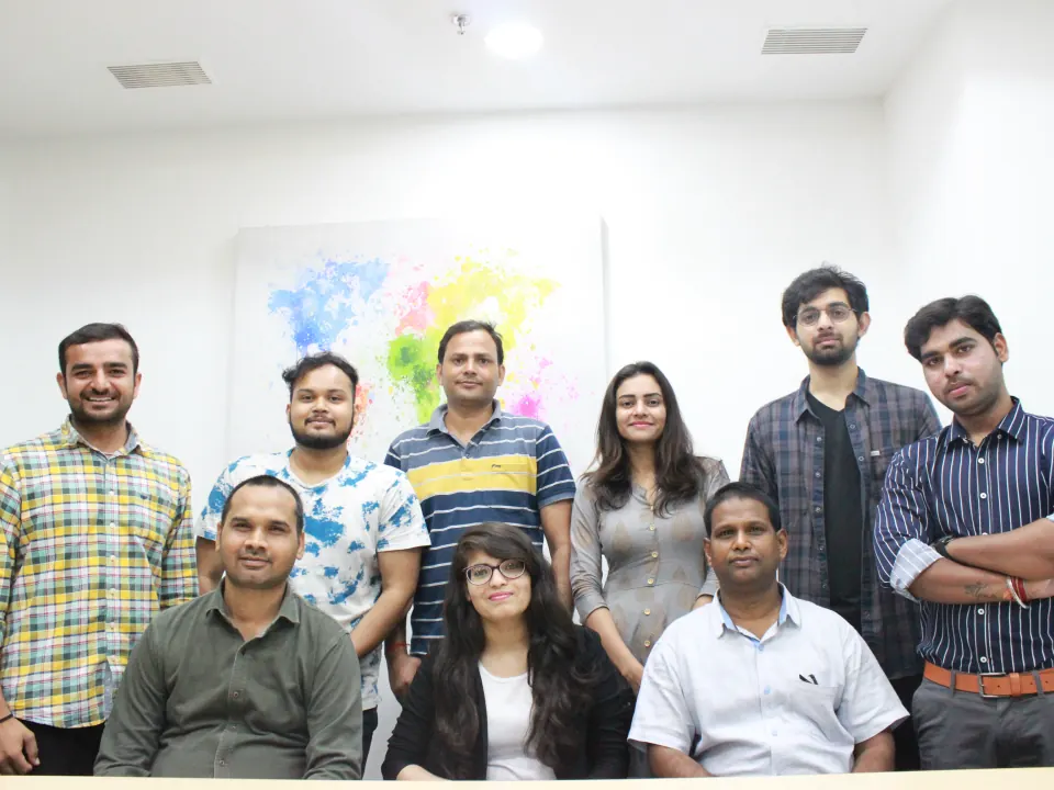 A team photo in the office
