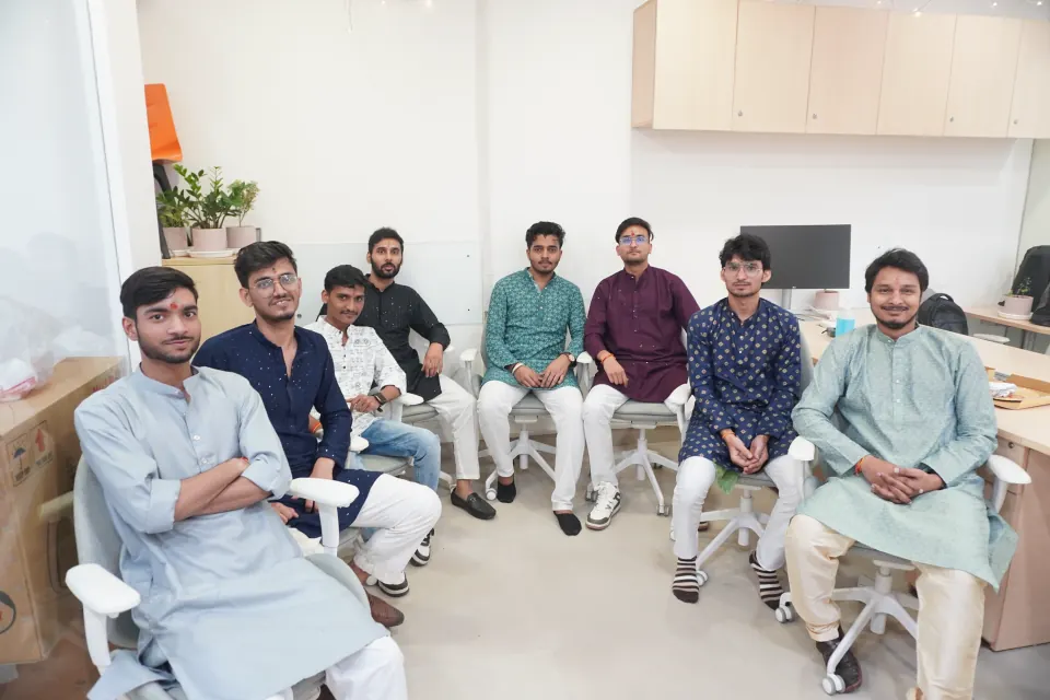 Colleagues in festive kurtas