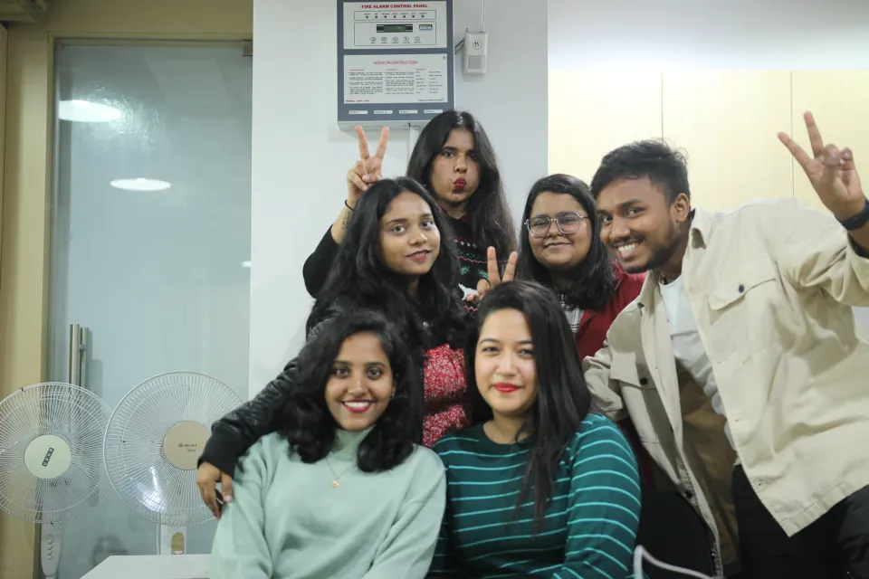 A Christmas group photo